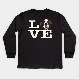 Love Saint Bernard Kids Long Sleeve T-Shirt